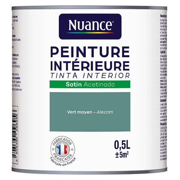 NUANCE - Peinture Bicouche - Vert moyen - Satin - 0.5L - large