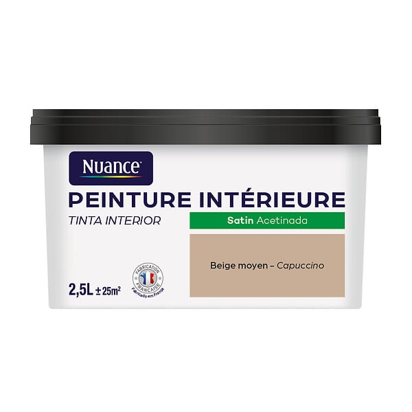 NUANCE - Peinture Bicouche - Beige moyen - Satin - 2,5L - large
