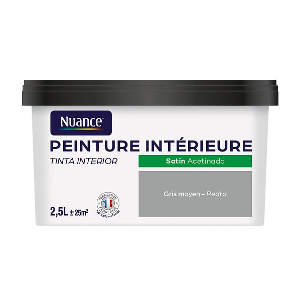 NUANCE - Peinture Bicouche - Gris moyen - Satin - 2,5L - large