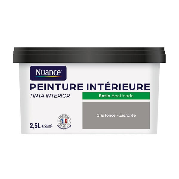 NUANCE - Peinture Bicouche - Gris foncé - Satin - 2,5L - large
