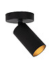 LUCIDE - Spot plafond aluminium - Noir - GU10 40W - vignette