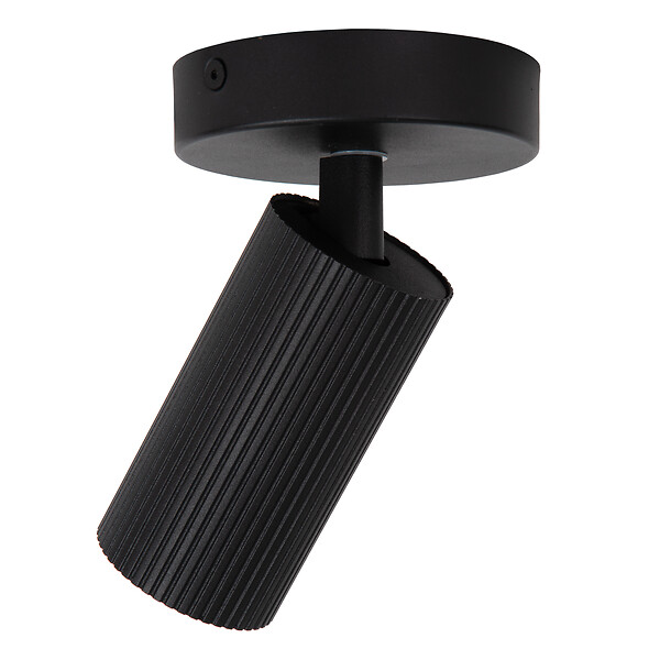 LUCIDE - Spot plafond aluminium - Noir - GU10 40W - large