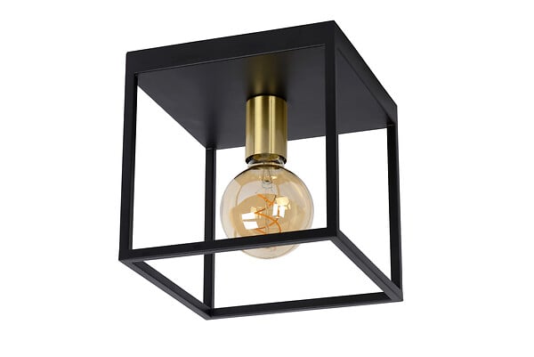 LUCIDE - Plafonnier - Métal - Ruben - Noir - 40W - large