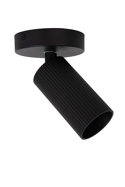LUCIDE - Spot plafond aluminium - Noir - GU10 40W - large
