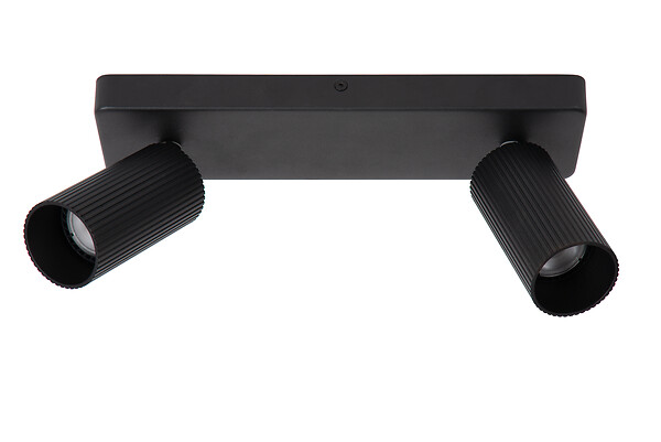 LUCIDE - Spot plafond aluminium CLUBS Noir 2xGU10 40W - large