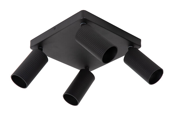 LUCIDE - Spot plafond aluminium Clubs - Noir - 4xGU10 40W - large