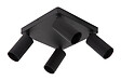 LUCIDE - Spot plafond aluminium Clubs - Noir - 4xGU10 40W - vignette