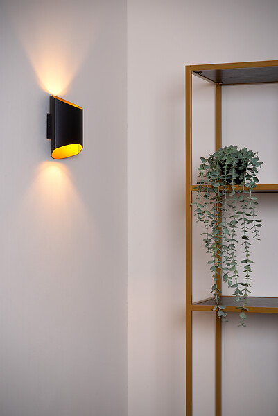 LUCIDE - Applique murale aluminium DILETTA Noir 40W - large