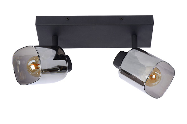LUCIDE - Spot plafond métal ALION Noir 2xE14 - large