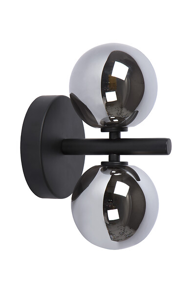 LUCIDE - Applique murale acier Tycho Noir 2x28W - large
