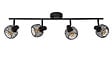 LUCIDE - Spot plafond Métal MAREN Noir 4xE14 100W - vignette