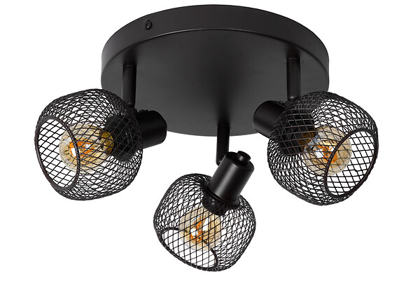 LUCIDE - Spot plafond - Métal - Maren - Noir - 3xE14 - large