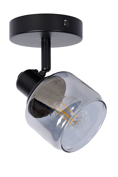 LUCIDE - Spot plafond métal BJORN - Noir - Culot E14 40W - large