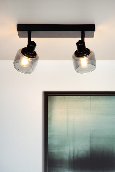 LUCIDE - BJORN Spot plafond-Noir-2xE14-40W-Métal - large
