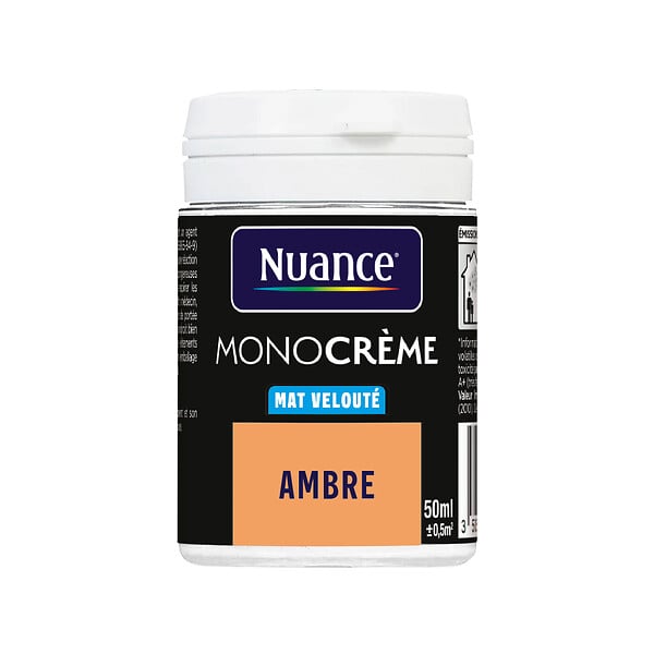 NUANCE - Testeur peinture MonoCrème - Ambre - Mat - 50ml - large
