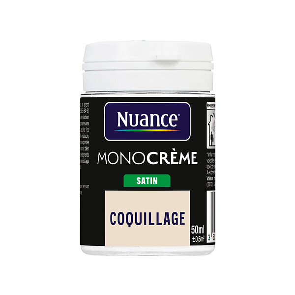 NUANCE - Testeur peinture MonoCrème - Coquillage - Satin - 50ml - large