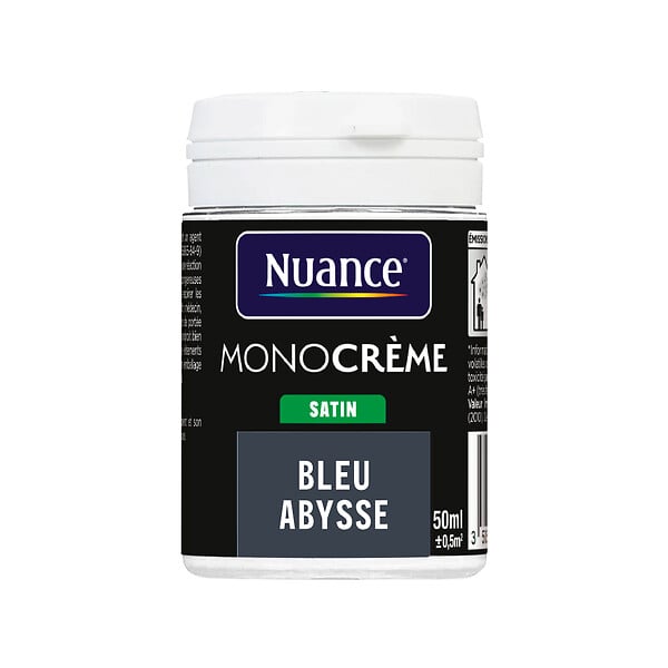 NUANCE - Testeur peinture MonoCrème - Bleu abysse - Satin - 50ml - large