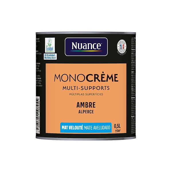 NUANCE - Peinture MonoCrème - Ambre - Mat - 0.5L - large
