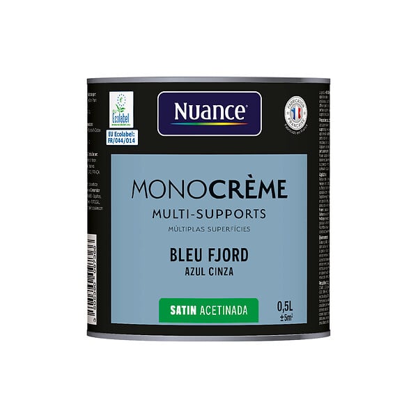 NUANCE - Peinture MonoCrème - Bleu fjord - Satin - 0.5L - large