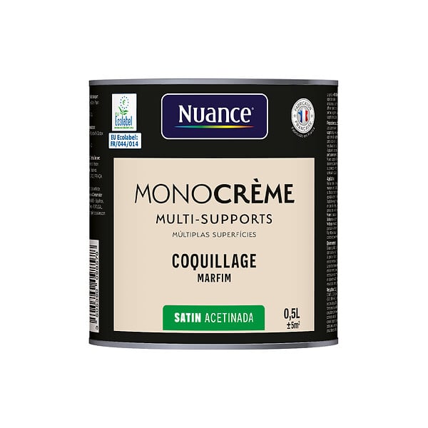 NUANCE - Peinture MonoCrème - Coquillage - Satin - 0.5L - large