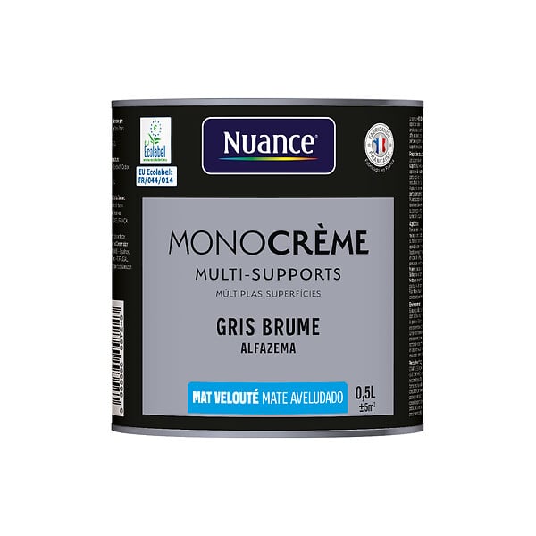 NUANCE - Peinture MonoCrème - Gris brume - Mat - 0.5L - large