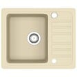 VIDAXL - vidaXL Évier de cuisine Granit Seul lavabo Beige - vignette