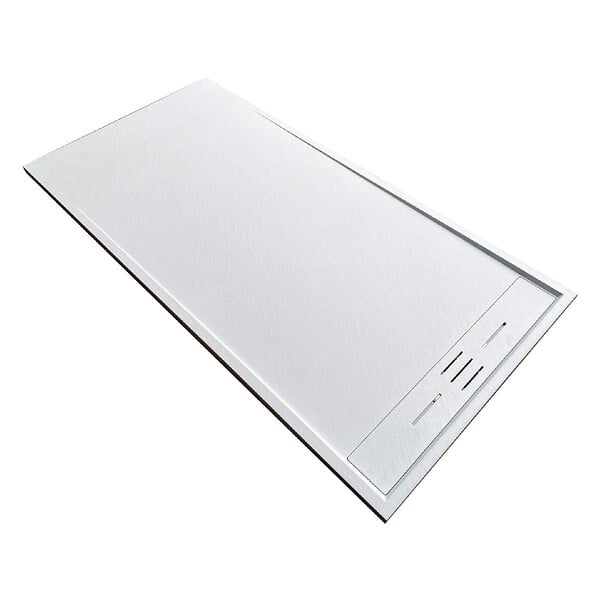 STANO - Receveur de douche 90 x 120 cm extra plat blanc SALVI en SoliCast® surface ardoisée - large