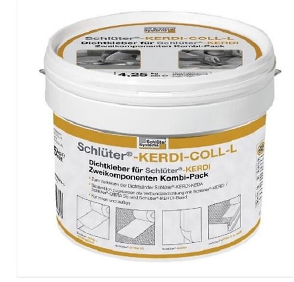 SCHLUTER - Colle d’étanchéité bi-composant KERDI COLL-L - Seau de 1,85 kg- réf : KERDI-COLL-L185 - SCHLUTER - large