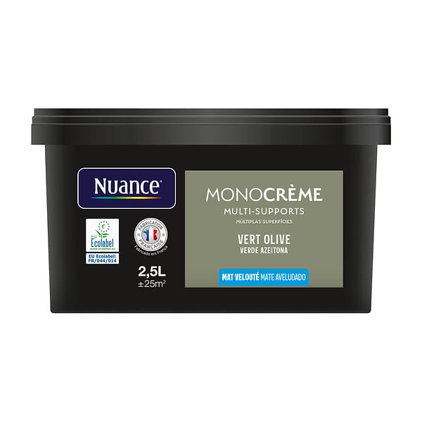 NUANCE - Peinture Monocrème - Vert olive - Mat - 2,5L - large