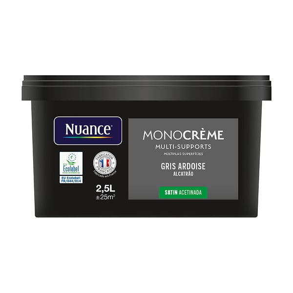 NUANCE - Peinture Monocrème - Gris ardoise - Satin - 2,5L - large
