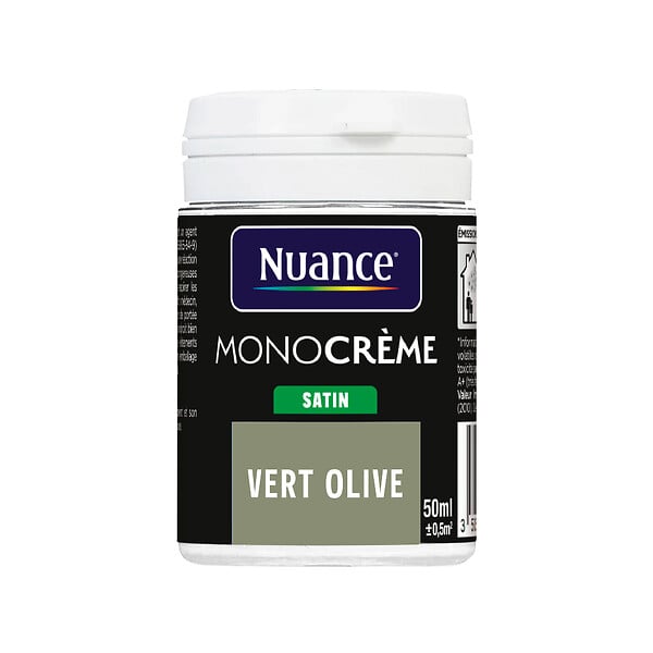 NUANCE - Testeur peinture MonoCrème - Vert olive - Satin - 50ml - large