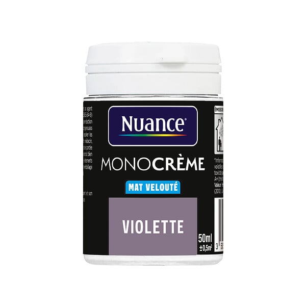 NUANCE - Testeur peinture MonoCrème - Violette - Mat - 50ml - large