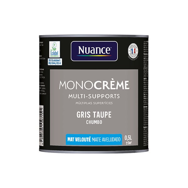 NUANCE - Peinture MonoCrème - Gris taupe - Mat - 0.5L - large