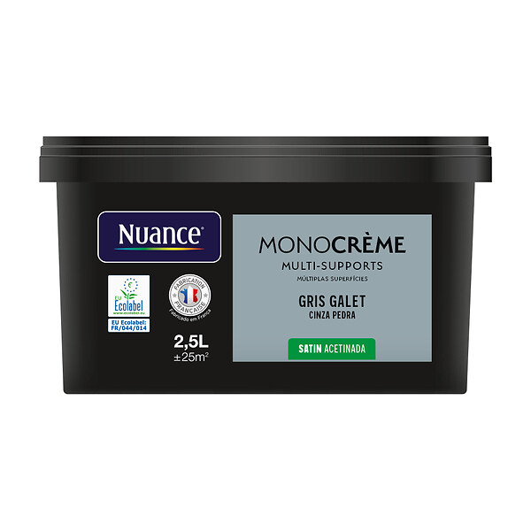 NUANCE - Peinture Monocrème - Gris galet - Satin - 2,5L - large