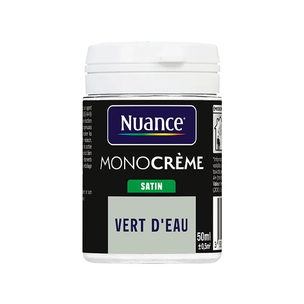 NUANCE - Testeur peinture MonoCrème - Vert d'eau - Satin - 50ml - large