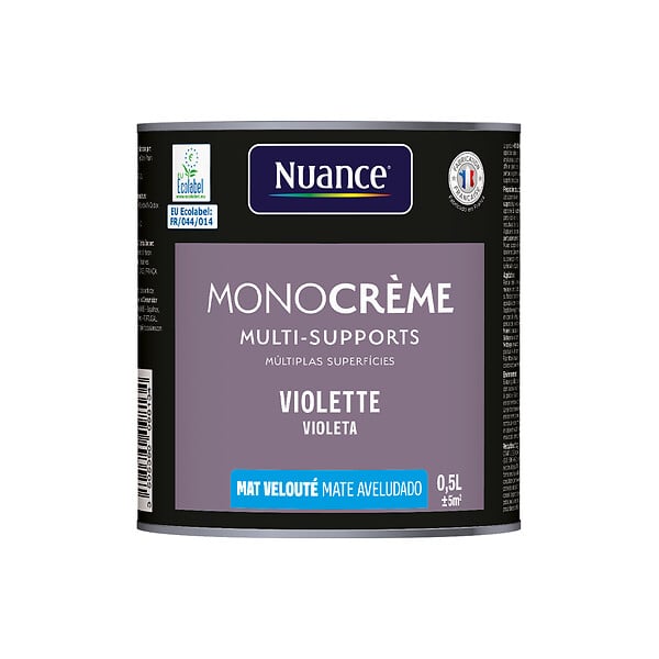 NUANCE - Peinture MonoCrème - Violette - Mat - 0.5L - large
