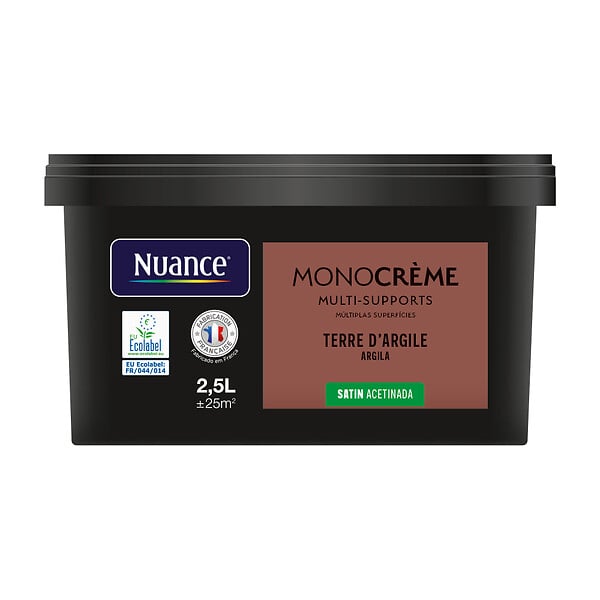 NUANCE - Peinture Monocrème - Terre d'argile - Satin - 2,5L - large