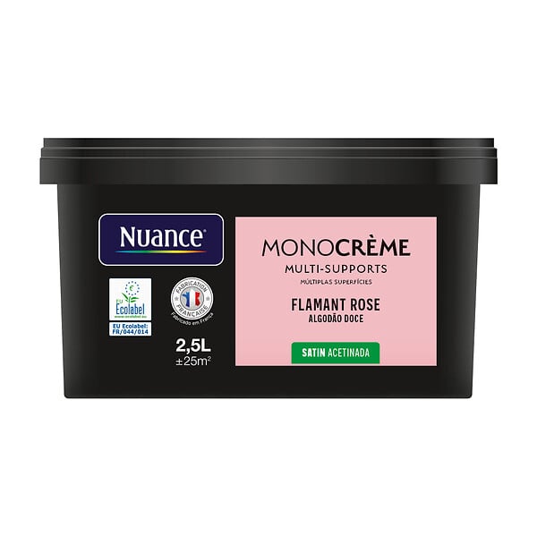 NUANCE - Peinture Monocrème - Flamant rose - Satin - 2,5L - large