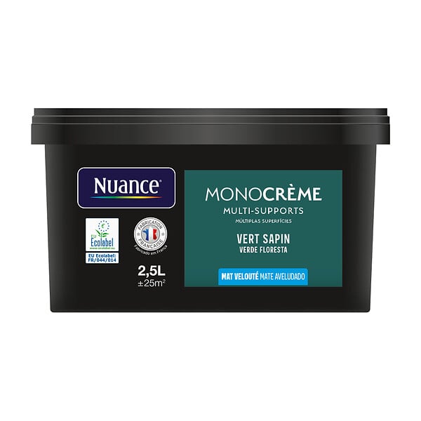 NUANCE - Peinture Monocrème - Vert sapin - Mat - 2,5L - large