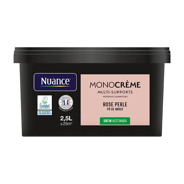 NUANCE - Peinture Monocrème - Rose perle - Satin - 2,5L - large