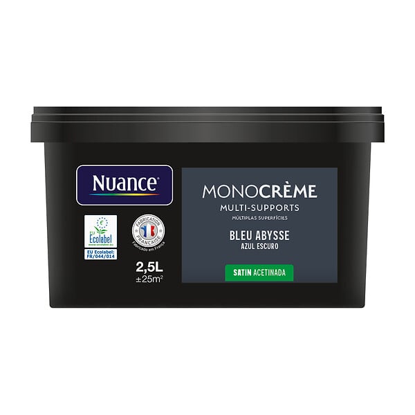 NUANCE - Peinture Monocrème - Bleu abysse - Satin - 2,5L - large