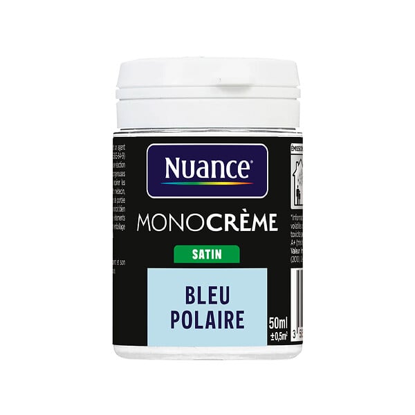NUANCE - Testeur peinture MonoCrème - Bleu polaire - Satin - 50ml - large