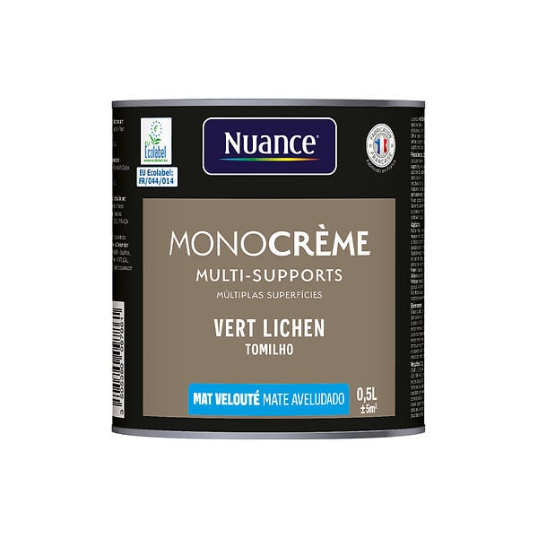 NUANCE - Peinture MonoCrème - Vert lichen - Mat - 0.5L - large