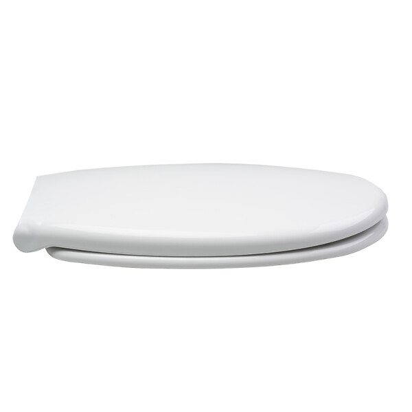 PLANETE BAIN - Abattant WC blanc de forme ovale en Polypropylène avec fermeture ralentie, réglable et déclipsable - NF - Océan - large