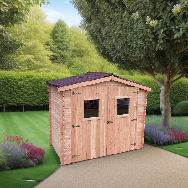 HABRITA - Abri de jardin bois Douglas Dublin - L.245xP.217xH.220cm - large