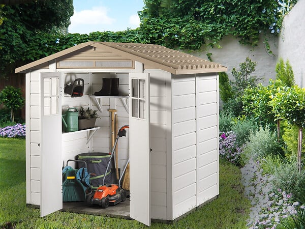 HABRITA - Abri de jardin - Résine - 20mm - 3.13m2 - large
