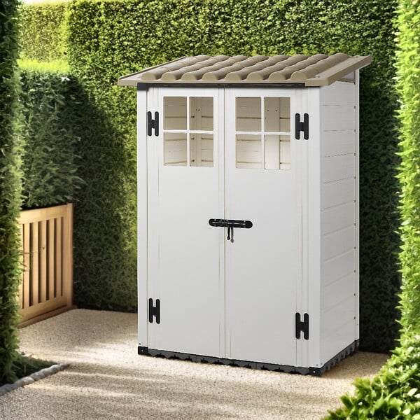 HABRITA - Abri de jardin - Résine - 20mm - 0.88m2 - large