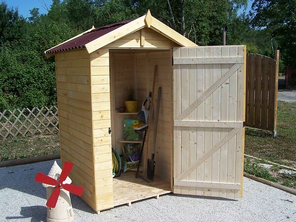 HABRITA - Abri de jardin - Bois - 16mm - 1.35m2 - large