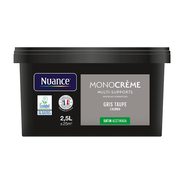 NUANCE - Peinture Monocrème - Gris taupe - Satin - 2,5L - large