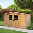 HABRITA - Abri de jardin bois 20mm - L.315xH.197xP.304cm - vignette